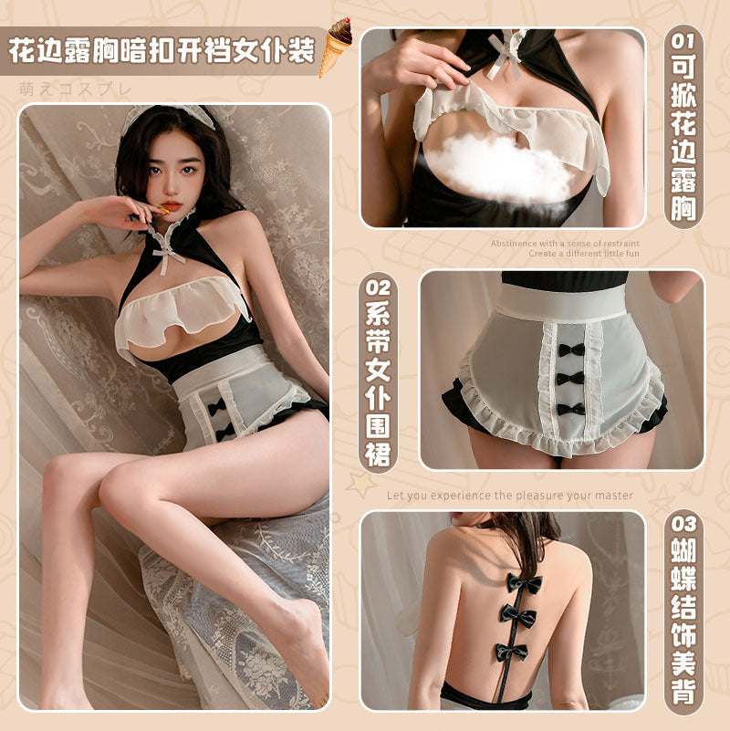 Lace-Bust Snap-Crotch Maid Uniform - NiteBond